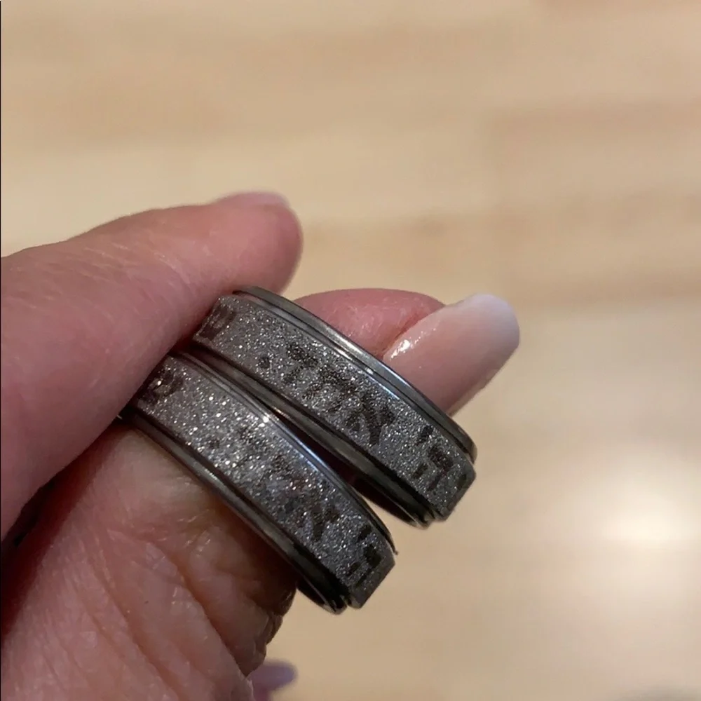 New Hebrew God religious Wedding Band Ring size 10.5 - Picture 5 of 5